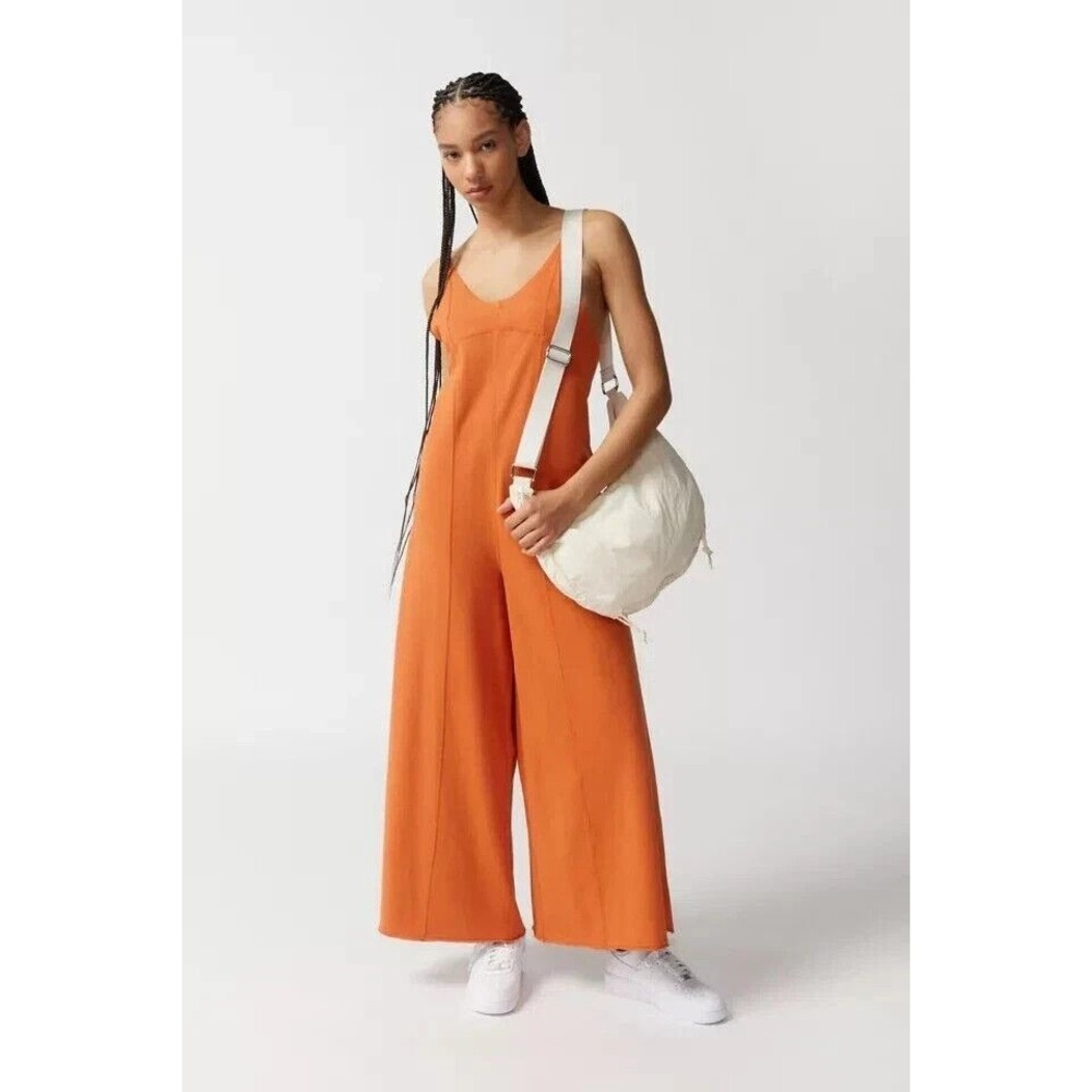 Out From Under Urban Outfitters Flo Wide-Leg Jumpsuit Solid Cotton S  287978
